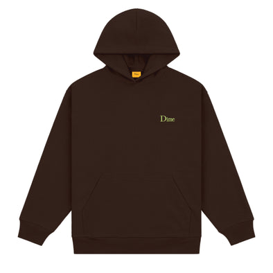 Dime Classic Small Logo Hoodie - Deep Brown
