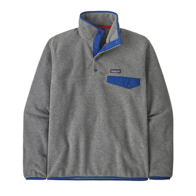 Patagonia LW Synchilla Snap-T P/O - Nickel w/Clement Blue