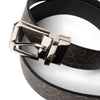 Dime Reversible Leather Belt - Black/Black