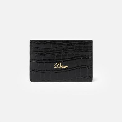 Dime Croc Card Holder - Black