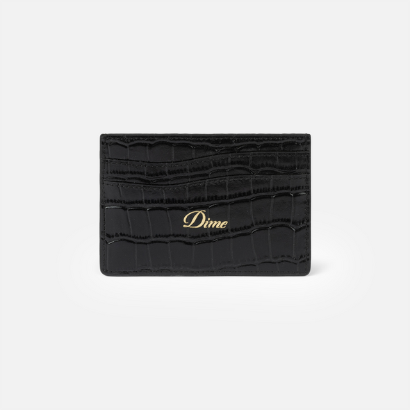 Dime Croc Card Holder - Black