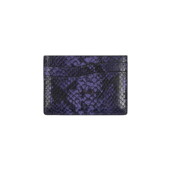 Dime Embossed Leather Cardholder - Purple Snake