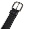 Dime Checkered Leather Belt - Black