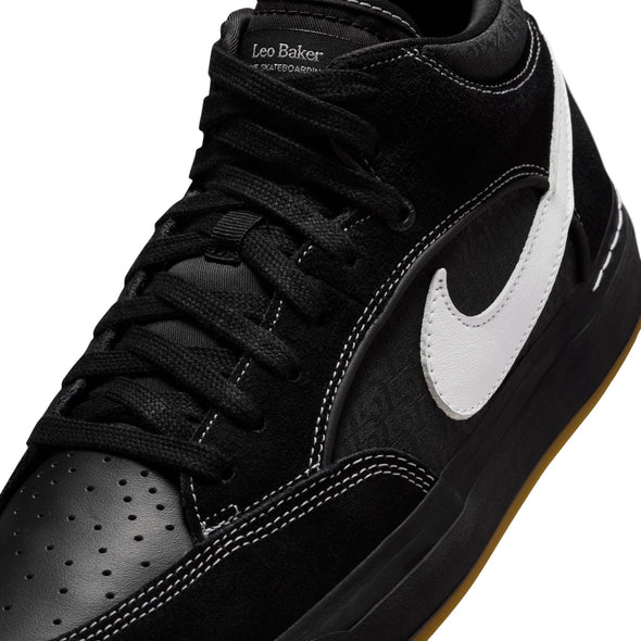 Nike SB React Leo - Black/White-Black-Gum Lt. Brown
