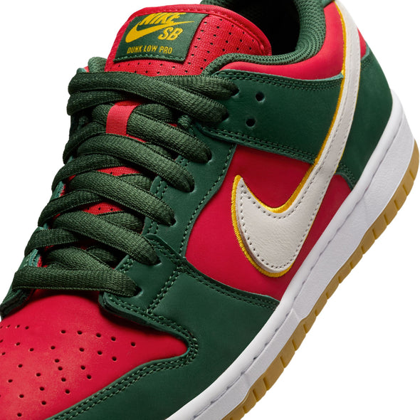 Nike SB Dunk Low Pro Premium - Fir/White-University Gold-Fire Red