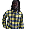 Nike SB Flannel Button Up Koston - Midnight Navy/Speed  Yellow