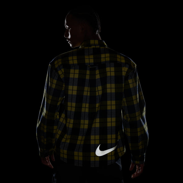 Nike SB Flannel Button Up Koston - Midnight Navy/Speed  Yellow