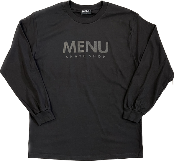 Menu Arc Skate Shop L/S T-Shirt - Black/Black