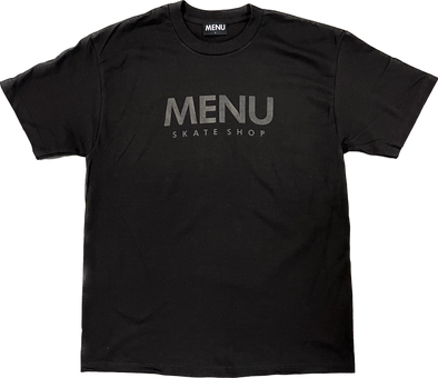 Menu Arc Skate Shop T-Shirt - Black/Black