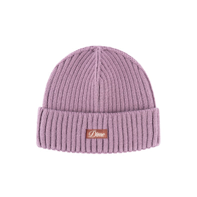 Dime Cursive Fold Beanie - Pink Lilac