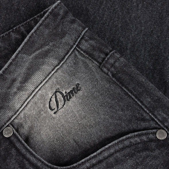 Dime Relaxed Denim Pants - Sandblaster Black
