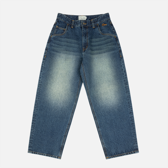 Dime Baggy Denim Pants - Sandblasted Night Indigo