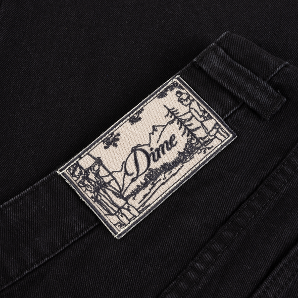 Dime Relaxed Denim Pants - Black