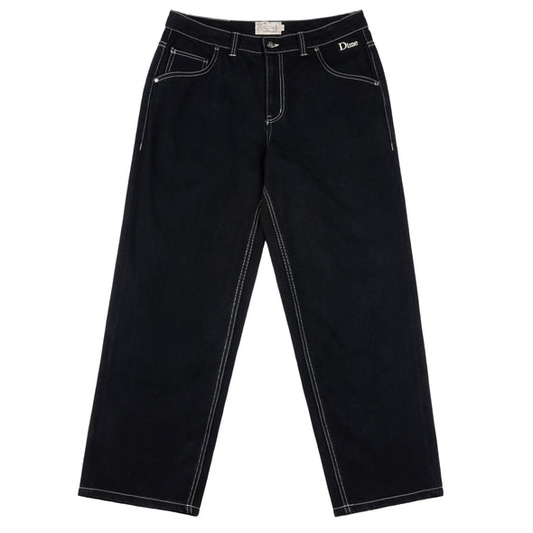 Dime Classic Relaxed Denim Pants - Black/Contrast Stitch