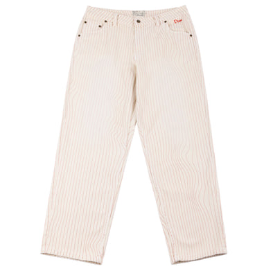 Dime Classic Relaxed Denim Pants - Striped/Warm White