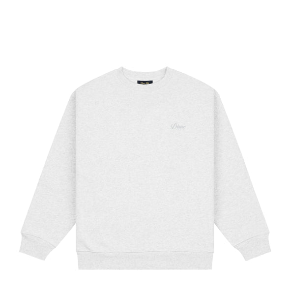 Dime Cursive Small Logo Crewneck - Ash