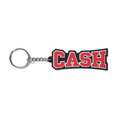 Cash Only Campus Rubber Keychain - Black/Red