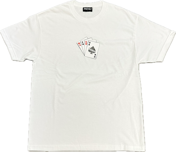 Menu Cards T-Shirt -White