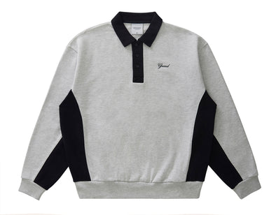 Grand Collection Collared Sweatshirt - Heather Grey