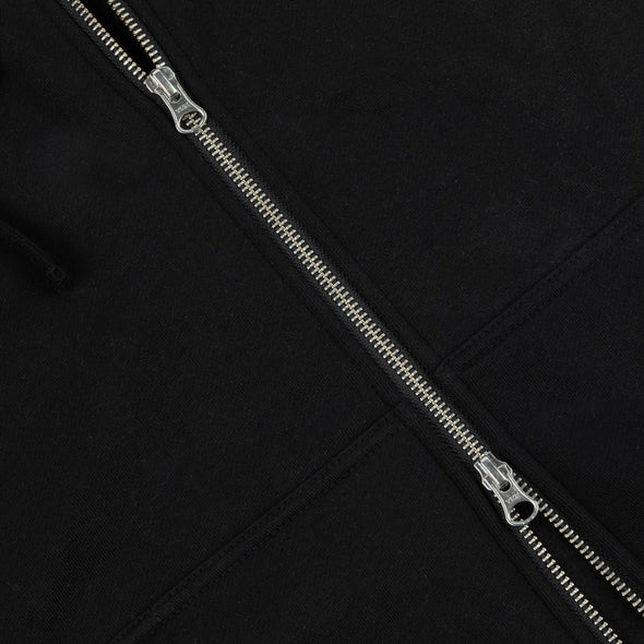 Dime Cursive Zip-Hoodie - Black/White