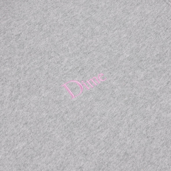 Dime Classic Small Logo Crewneck - Heather Grey