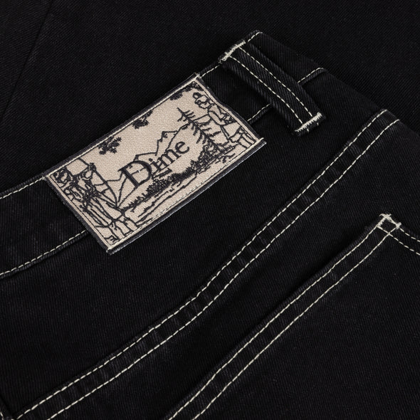 Dime Classic Relaxed Denim Pants - Black/Contrast Stitch