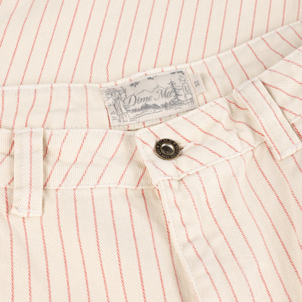 Dime Classic Relaxed Denim Pants - Striped/Warm White