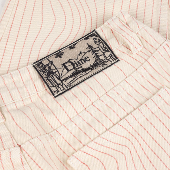 Dime Classic Relaxed Denim Pants - Striped/Warm White