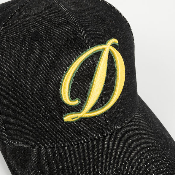 Dime Cursive D Full Fit Cap - Black Denim