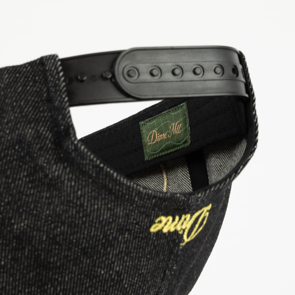 Dime Cursive D Full Fit Cap - Black Denim