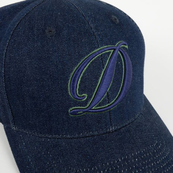 Dime Cursive D Full Fit Cap - Indigo Denim