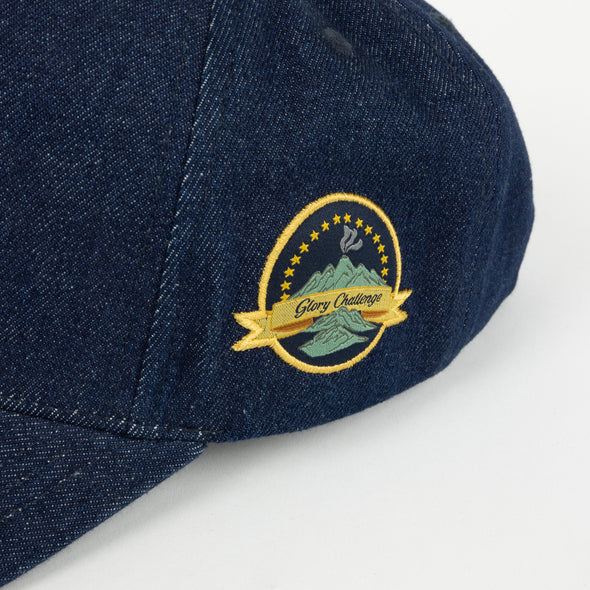 Dime Cursive D Full Fit Cap - Indigo Denim