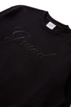Grand Collection Big Script Crewneck - Black