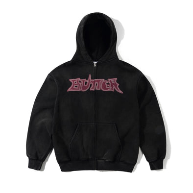 Butter Goods Encounter Zip-Thru Hood - Washed Black
