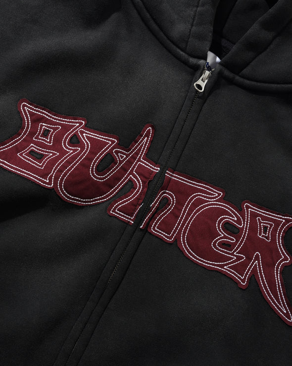 Butter Goods Encounter Zip-Thru Hood - Washed Black