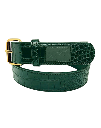 Loosey Green Croc Skin Belt