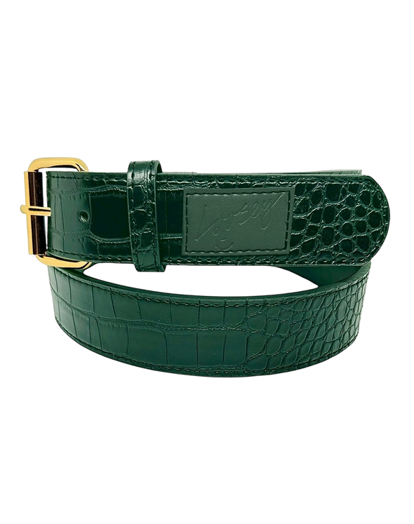 Loosey Green Croc Skin Belt