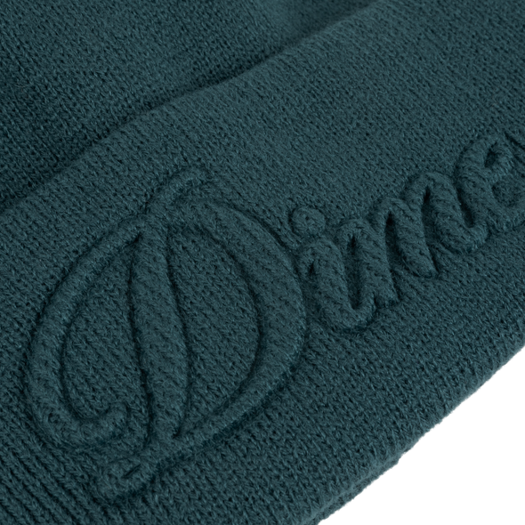 Dime Cursive Fold Beanie - Teal