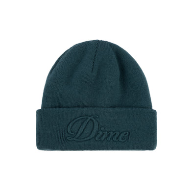 Dime Cursive Fold Beanie - Teal