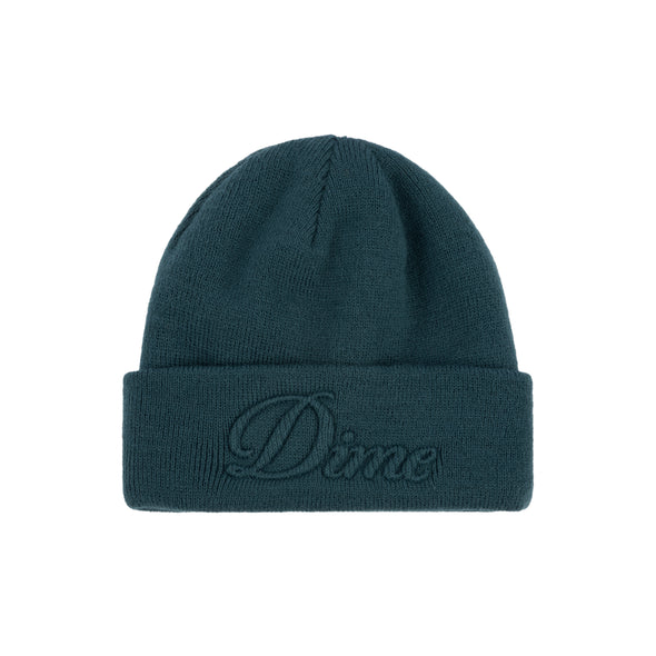 Dime Cursive Fold Beanie - Teal