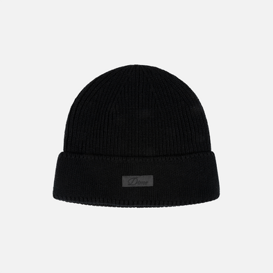 Dime Cursive Rib Beanie - Black