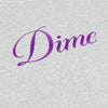 Dime Cursive Hoodie - Heather Grey