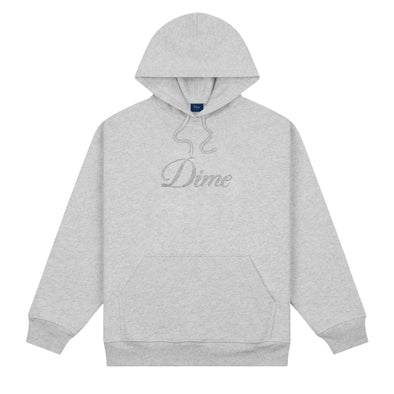 Dime Cursive Logo Hoodie - Heather Grey