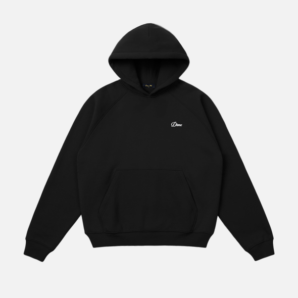 Dime Cursive Small Logo Hoodie - Black