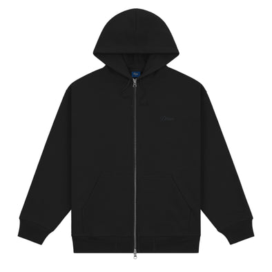 Dime Cursive Zip-Hoodie - Black