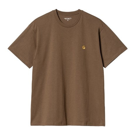 Carhartt WIP Chase T-Shirt - Chocolate/Gold