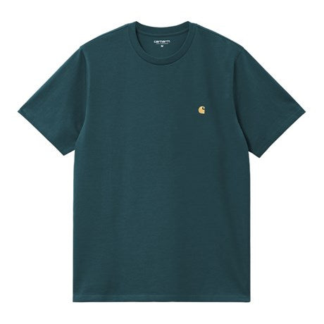 Carhartt WIP Chase T-Shirt - Duck Blue/Gold