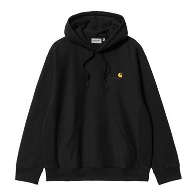 Carhartt WIP Hooded American Script Sweatshirt - Black