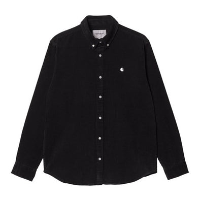 Carhartt WIP L/S Madison Fine Cord Shirt - Black/Wax