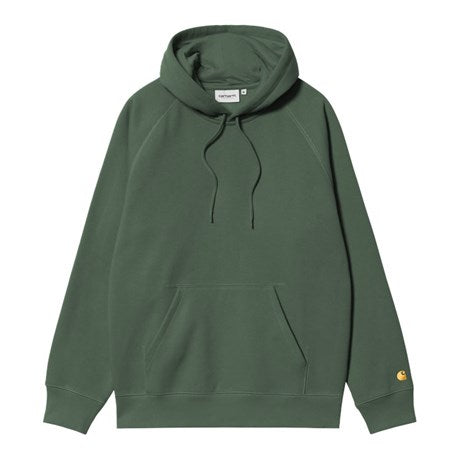 Carhartt WIP Hooded Chase Sweatshirt - Sycamore Tree/Gold